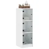 vidaXL Highboard mit Glastüren Weiß 35x37x109 cm Produktbild-Vorschau 4