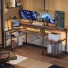 Bestier Gamer Schreibtisch L-Form mit LED, Steckdosen & Produktbild-Vorschau 2