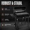THE BLACK BEAST Holzkohlegrill Grillwagen - Kohlegrill BBQ Produktbild-Vorschau 10