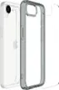 A clear phone case is shown next to a clear phone. Voir les images du produit