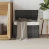 vidaXL Kôš na bielizeň s vekom Grey 55,5x35x34 cm Poly Náhľad obrázku produktu 2
