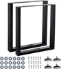 2er Set Tischgestell 70x72 cm Tischbeine Tischkufen schwarz Produktbild-Vorschau 1