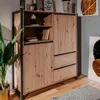 Calicosy - Credenza alta a 2 ante e 3 cassetti L120 cm - Anteprima dell’immagine prodotto 5