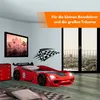 A child's bedroom with a car-shaped bed. Produktbild-Vorschau