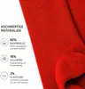 Dámske bavlnené pančuchy, hladké, jednofarebné, červené, Náhľad obrázku produktu 5
