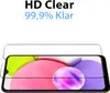 A screen protector is shown on top of a smartphone screen. Produktbild-Vorschau
