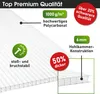 Marketing image showing features of polycarbonate sheets. Produktbild-Vorschau