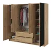 Štvordverová skriňa MARFA - šírka 206 cm, dub artisan / Náhľad obrázku produktu 3
