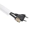 A white cable management channel with black and gold cables inside. Podgląd zdjęcia produktu