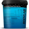 A close-up of a large tub of BODYLAB Whey Protein Isolate powder, showing the nutritional information and amino acid profile. Produktbild-Vorschau