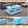 STILVORA Couchtisch Sofatisch LED-Beistelltisch mit Produktbild-Vorschau 6