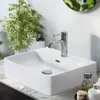 EMKE Keramik Aufsatzwaschbecken Waschbecken Eckiger Produktbild-Vorschau 1