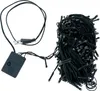 A tangled string of Christmas lights with a plug and control box. Podgląd zdjęcia produktu