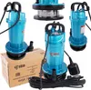 A collage of submersible pumps and their packaging. Podgląd zdjęcia produktu