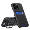 Leder Standhülle für iPhone 14 Pro Max Kartenetui mit Produktbild-Vorschau 1