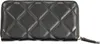 A black quilted wallet on a white background. Produktbild-Vorschau