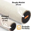 Two scratching posts of different sizes, one larger and one smaller, are shown. Both are wrapped in beige rope. Text labels and arrows indicate dimensions and product type. Náhled obrázku produktu