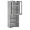 Highboard Betongrau 69,5x34x180 cm Holzwerkstoff Produktbild-Vorschau 3