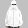 ASKSA Balaclava Zip Hoodie Hommes Femmes Unicolore Sweat à Voir les images du produit 2