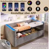 Schlafsofa mit Bettfunktion, Stauraum und LED-Beleuchtung Produktbild-Vorschau 5