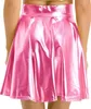 Damen Rock Gr. XL Kurze Minirock Shiny Metallic Skater Rock Produktbild-Vorschau 6