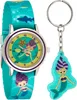 Kinderarmbanduhr mit Textilarmband und Schlüsselanhänger Produktbild-Vorschau 1