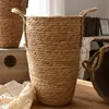 Geflochtener Blumenkorb,Geflochtene Körbe aus Stroh,Vase Produktbild-Vorschau 7