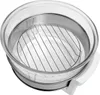 A top-down view of an empty halogen oven with a wire rack inside. Voir les images du produit