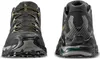 Schwarze Wanderschuhe "Ultra Raptor II Leather Wide GTX" von La Sportiva; mit grün-gelben Schnürsenkeln und robustem Profil. Produktbild-Vorschau