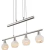 Globo Lighting Hängeleuchte Metall Nickel matt, 4x E14 LED Produktbild-Vorschau 21