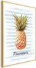 Posterpapier Poster - Pineapple and Stripes 40x60 cm Produktbild-Vorschau 1