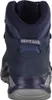 The back view of a single blue hiking boot. Produktbild-Vorschau