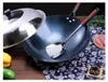 Litinovy wok s kulatym dnem, varnš¢ litinovš¢ wok pš¢nev Náhled obrázku produktu 3