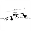 Deckenleuchte - Schwarz - Metall - 4-flammig - B 84,5 cm Produktbild-Vorschau 10
