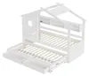 Flieks Kinderbett Hausbett mit Ausziehbett 90x190cm, Produktbild-Vorschau 9