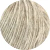 A close-up, circular crop of beige yarn. Produktbild-Vorschau