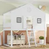 MODFU Lit Mezzanine 90x200 cm - Lit Cabane Enfant avec Voir les images du produit 2