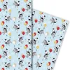 Hellblaues Kinder Geschenkpapier mit Zebras und Ballons - Produktbild-Vorschau 2