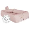 A pink baby lounger with bunny ears and a face. Produktbild-Vorschau