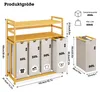 AdelDream Wäschekorb Wäschesortierer mit Regalen 4 Fächer 2 Produktbild-Vorschau 7