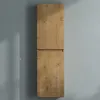 A tall, narrow wooden cabinet mounted on a gray wall. Produktbild-Vorschau