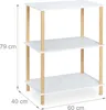Étagère sur pied Relaxdays, 3 niveaux, MDF et bambou, D x l Voir les images du produit 4