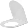 WC-Sitz D Form 43 x 36 cm Weiß Duroplast Toilettendeckel Produktbild-Vorschau 2