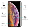 A screen protector for a smartphone is shown with feature callouts. Produktbild-Vorschau