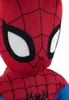 A close-up view of a Spider-Man plush toy's face and upper body. Produktbild-Vorschau