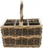 Panier à bouteilles "Nature" en osier, clair & foncé, pour Voir les images du produit 2