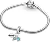A silver Pandora bracelet with charms. Anteprima dell’immagine prodotto