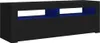 A black TV stand with blue LED lighting. Náhľad obrázku produktu
