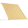 vidaXL Wysuwana markiza 150×150 cm żółto-biała Podgląd zdjęcia produktu 4
