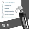 Bouteille en verre Wessper avec housse en silicone – 1 L – Voir les images du produit 2
